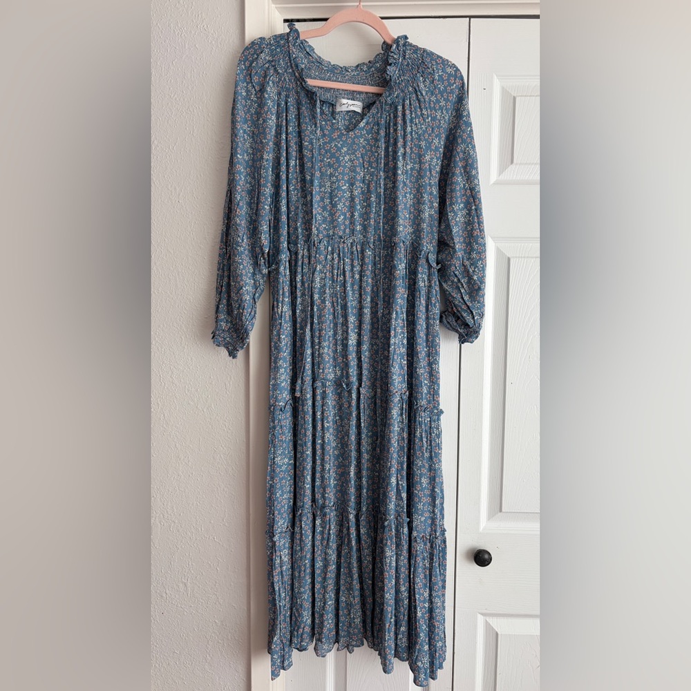 Carly Jean Los Angeles Laurel Midi Maxi Dress Blue Floral